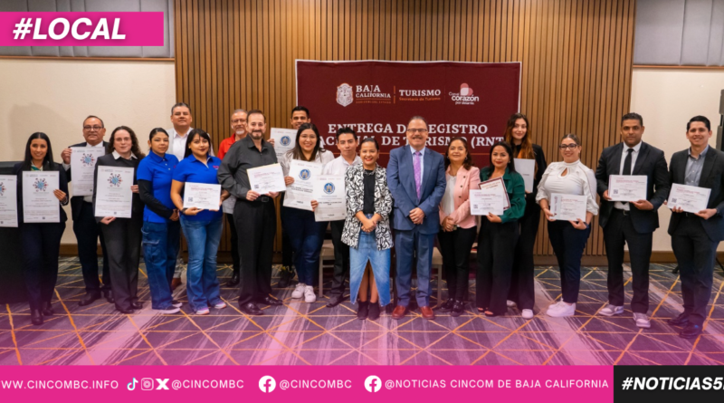 B.C. RECONOCE LA EXCELENCIA DE PRESTADORES DE SERVICIOS TURÍSTICOS