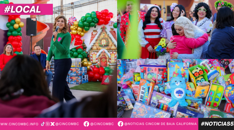 DISFRUTAN FIESTA NAVIDEÑA NIÑAS Y NIÑOS DE ALBERGUE DIF CON GOBIERNO DE MARINA DEL PILAR