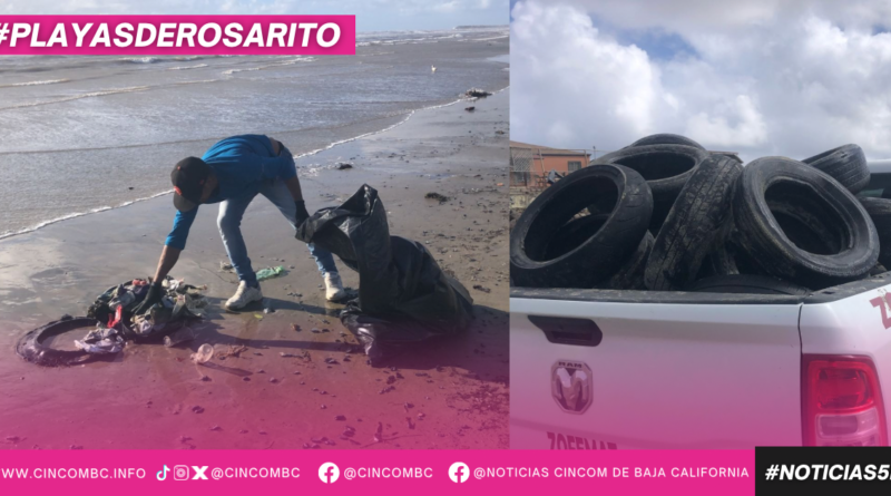 GOBIERNO DE LA PRESIDENTA ROCIO ADAME REALIZA LIMPIEZA DE PLAYA TRAS FUERTES LLUVIAS