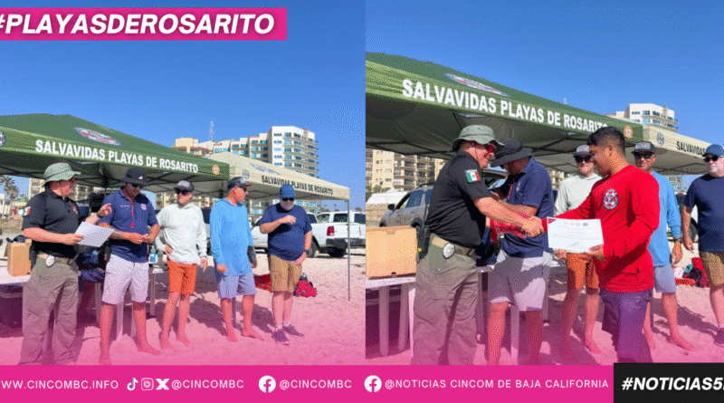 Salvavidas de Playas de Rosarito se capacitan en rescate acuático