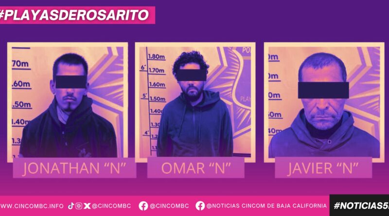 Aseguran a tres hombres por presunto allanamiento de morada