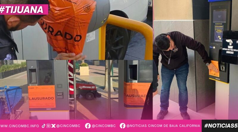 Clausura Gobierno Municipal de Tijuana estacionamientos de Plaza Río y Macro Plaza por irregularidades