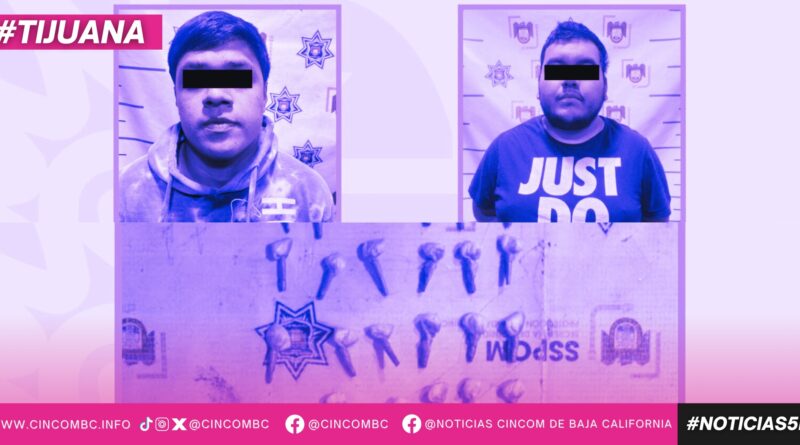 Operativo de la SSPCM por ataque armado en bar, permite detención de dos personas con sustancias prohibidas