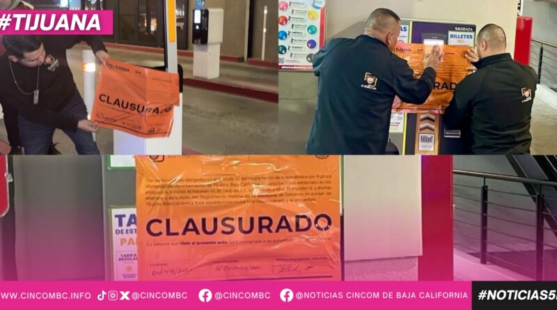 Realiza Gobierno de Tijuana clausura de dos estacionamientos por incumplir normativa municipal