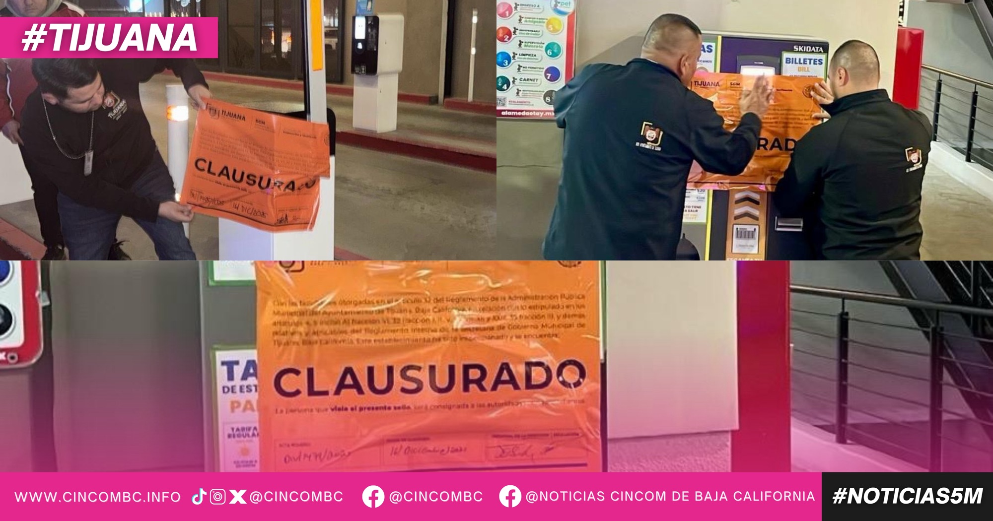 Realiza Gobierno de Tijuana clausura de dos estacionamientos por incumplir normativa municipal