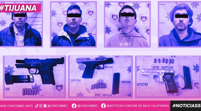 Detiene SSPCM a cuatro personas en posesión de armas de fuego en distintos puntos de la ciudad Detiene SSPCM a cuatro personas en posesión de armas de fuego en distintos puntos de la ciudad
