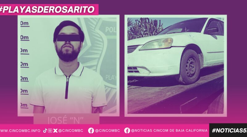 Detienen Policía Municipal a sujeto por robo de vehículo