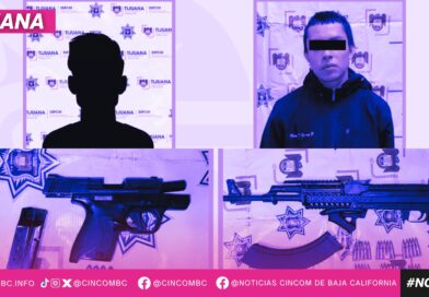 Asegura Policía Municipal de Tijuana a dos participantes de agresión armada y dos armas de fuego