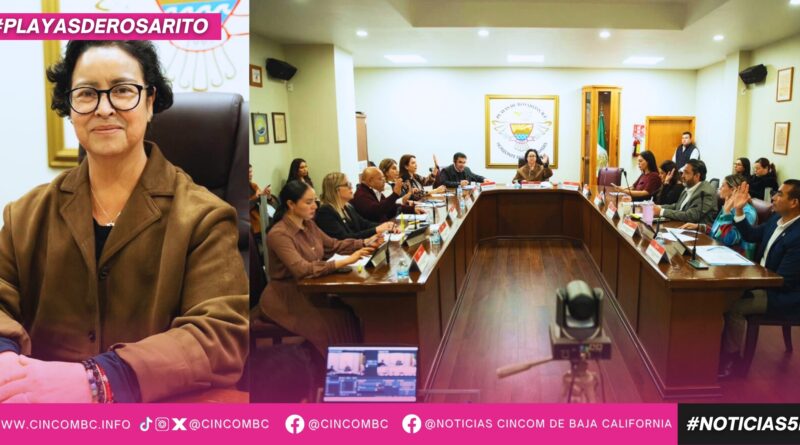 Rocío Adame Muñoz encabeza sesión de Cabildo con importantes aprobaciones para el ordenamiento y fortalecimiento institucional de Playas de Rosarito