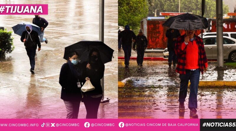 Emite Gobierno Municipal de Tijuana recomendaciones ante pronóstico de chubascos a partir de este jueves por la noche