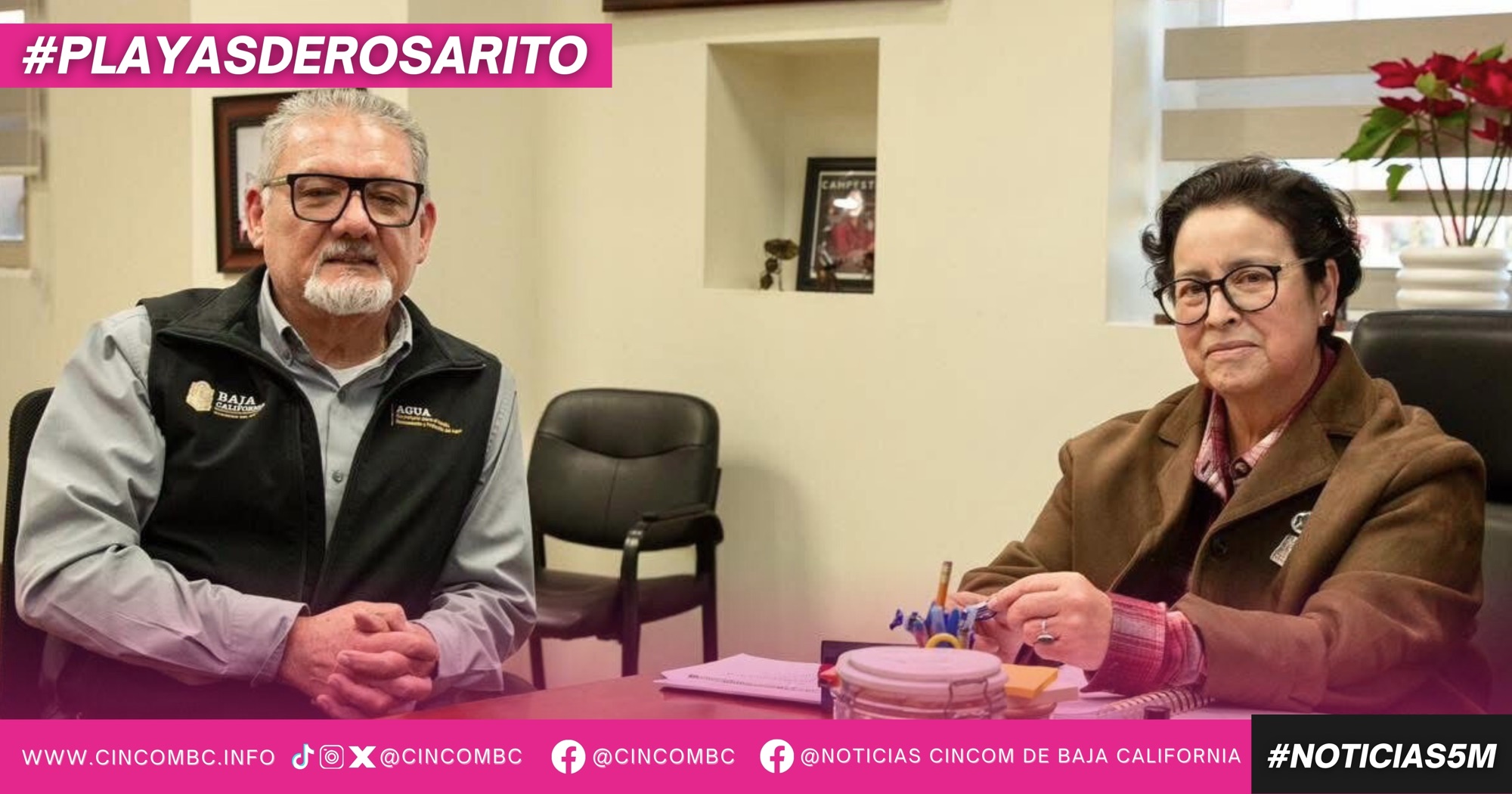 Alcaldesa Rocio Adame Muñoz fortalece coordinación entre estado y municipio para el cuidado y saneamiento del agua en Playas de Rosarito