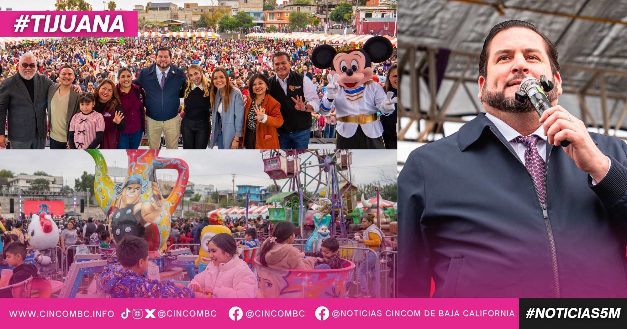 Convive Ismael Burgueño con niñas y niños tijuanenses en la celebración de Día de Reyes 2026