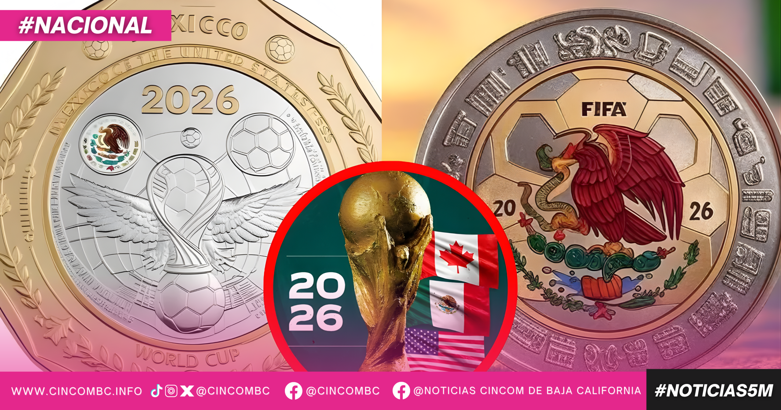 México lanza moneda conmemorativa para el Mundial 2026