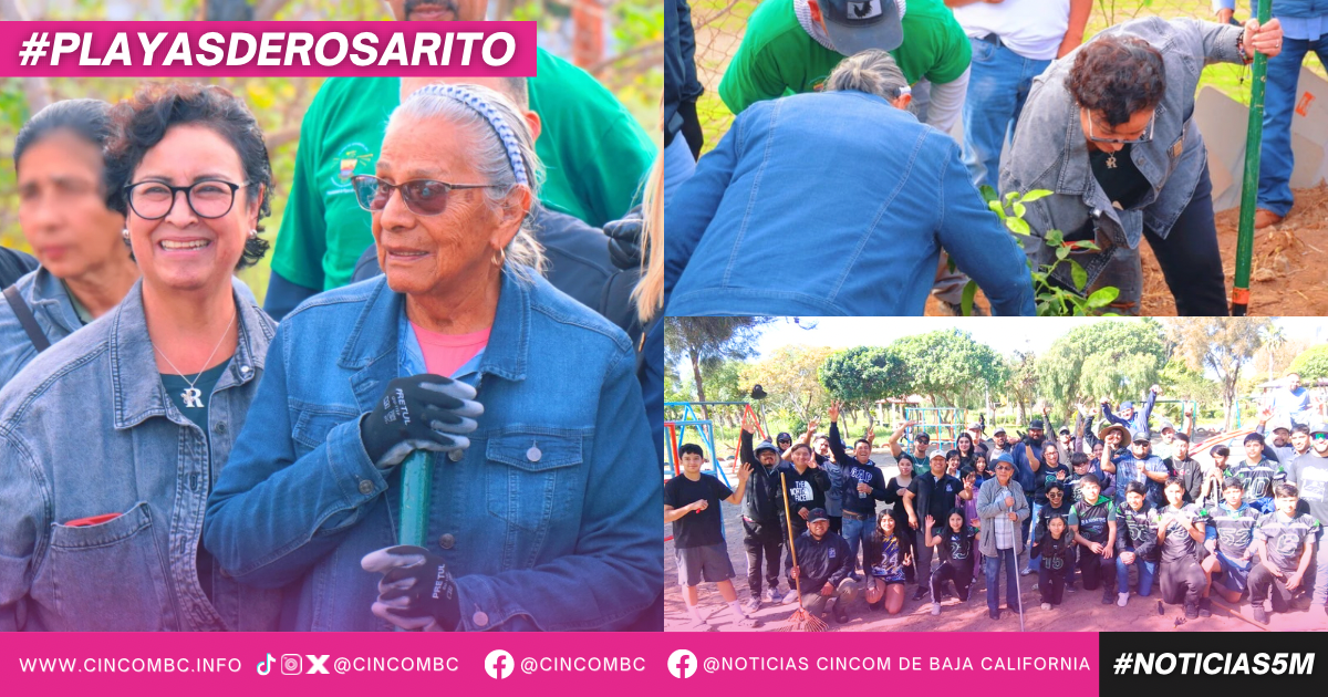 10° Ayuntamiento de Playas de Rosarito fortalece espacios públicos con Jornada de Tequios en el Parque Conchita Cantú