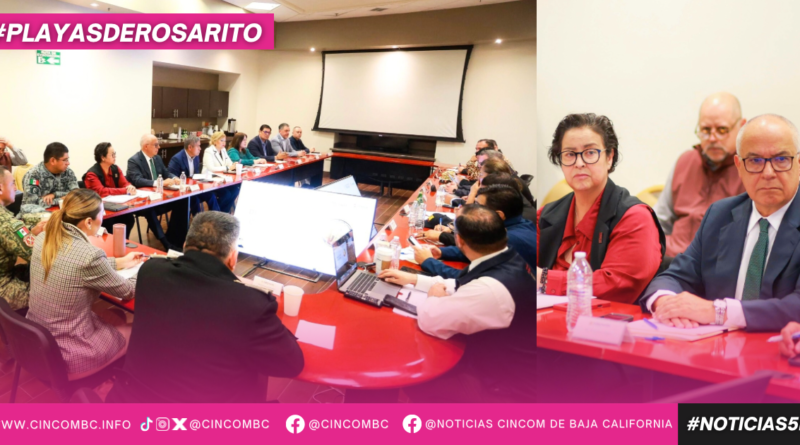 Rocío Adame destaca avances en seguridad durante Mesa de Coordinación Interinstitucional en Playas de Rosarito