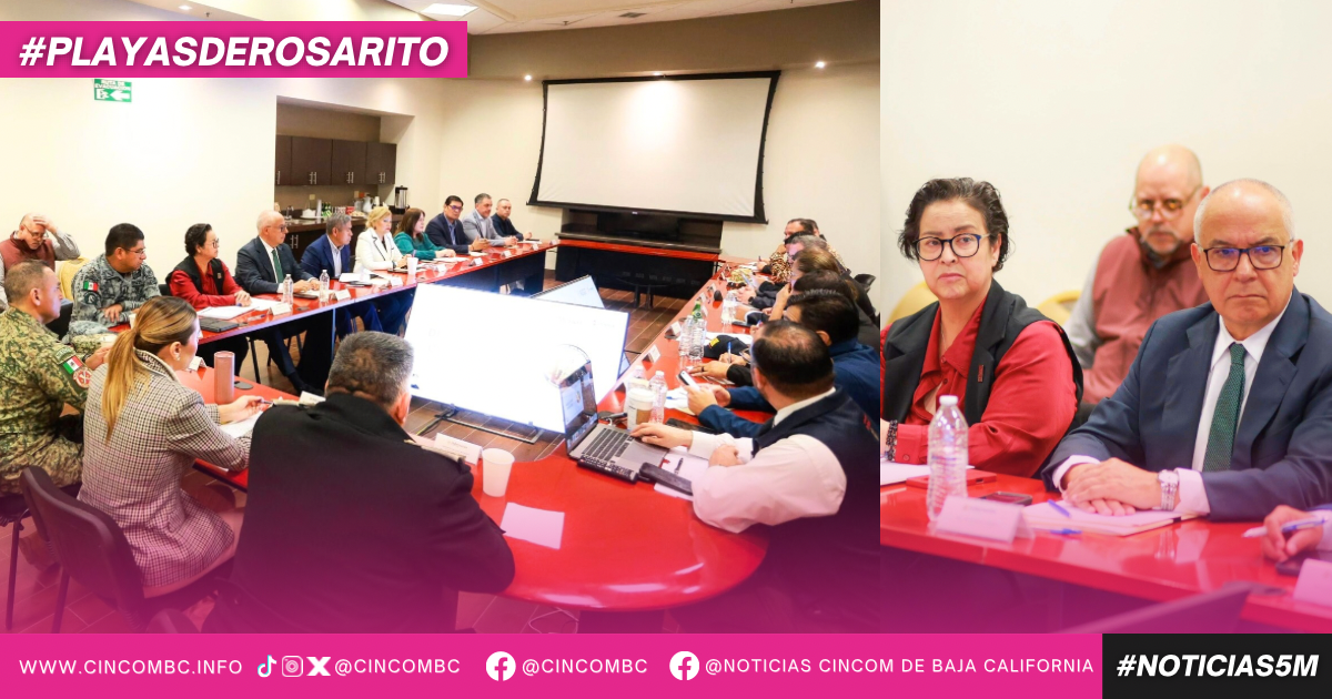 Rocío Adame destaca avances en seguridad durante Mesa de Coordinación Interinstitucional en Playas de Rosarito