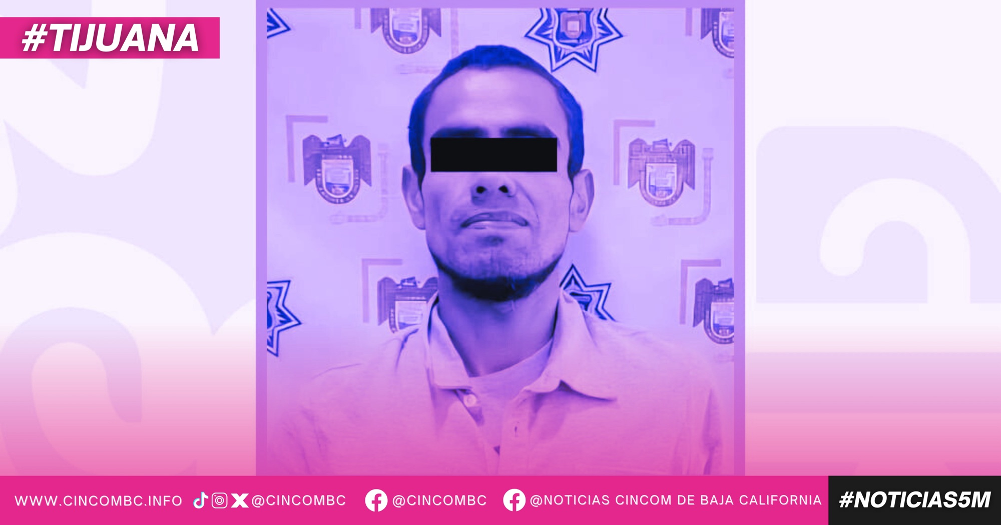 Asegura Policía Municipal de Tijuana a presunto responsable de incendiar un vehículo en avenida Internacional