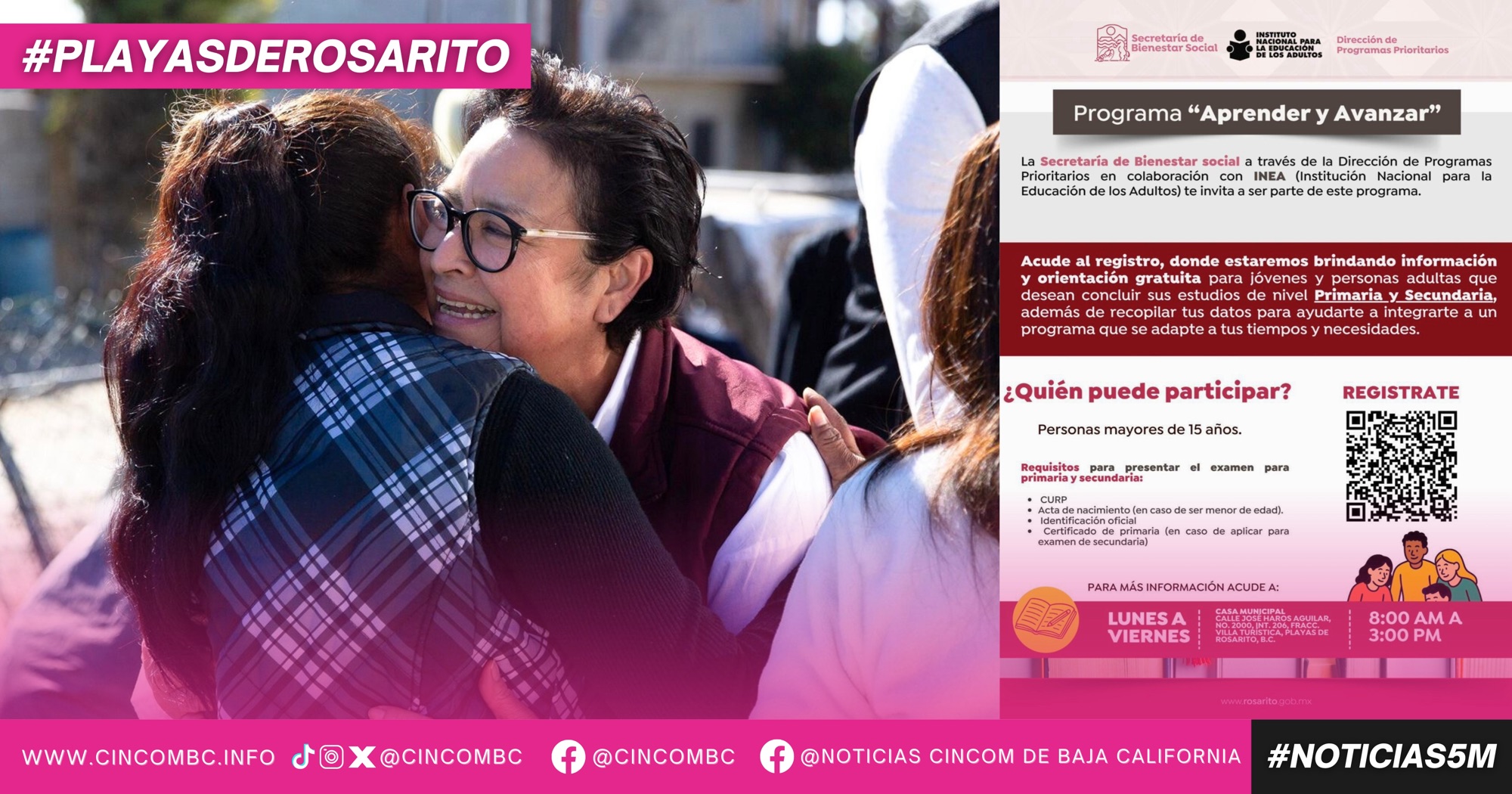 Rocío Adame impulsa la educación de jóvenes y personas adultas con el programa “Aprender y Avanzar” en Playas de Rosarito