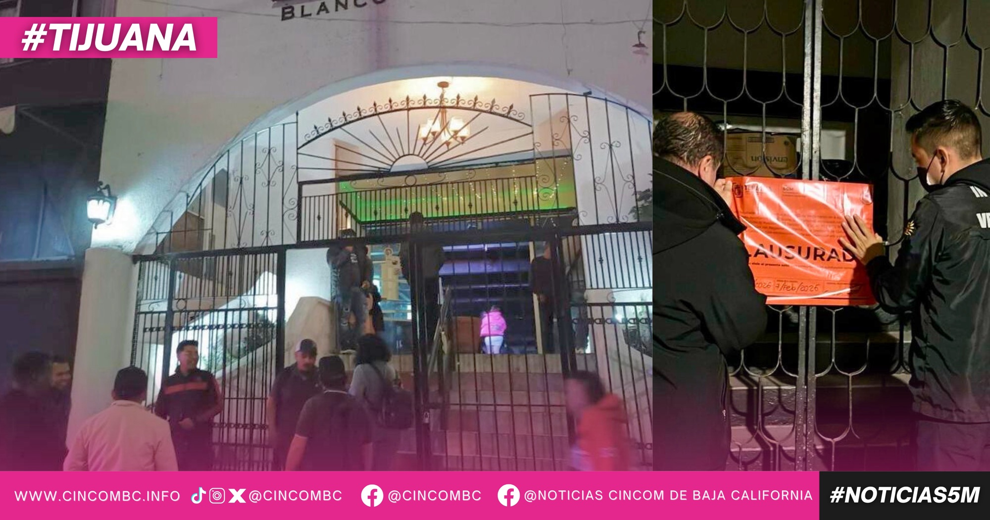 Clausura Gobierno de Tijuana un bar por no cumplir con las medidas de seguridad necesarias para su operación