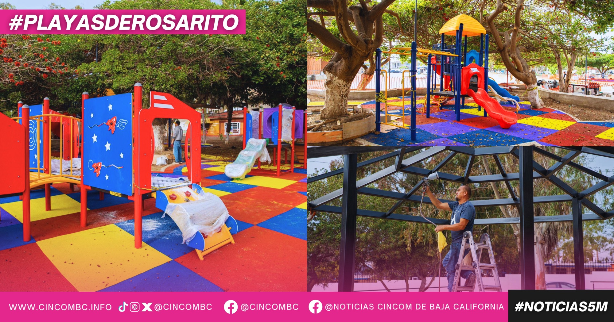 Avanzan los trabajos de rehabilitación del Parque José Cruz Navarro para el bienestar de las familias