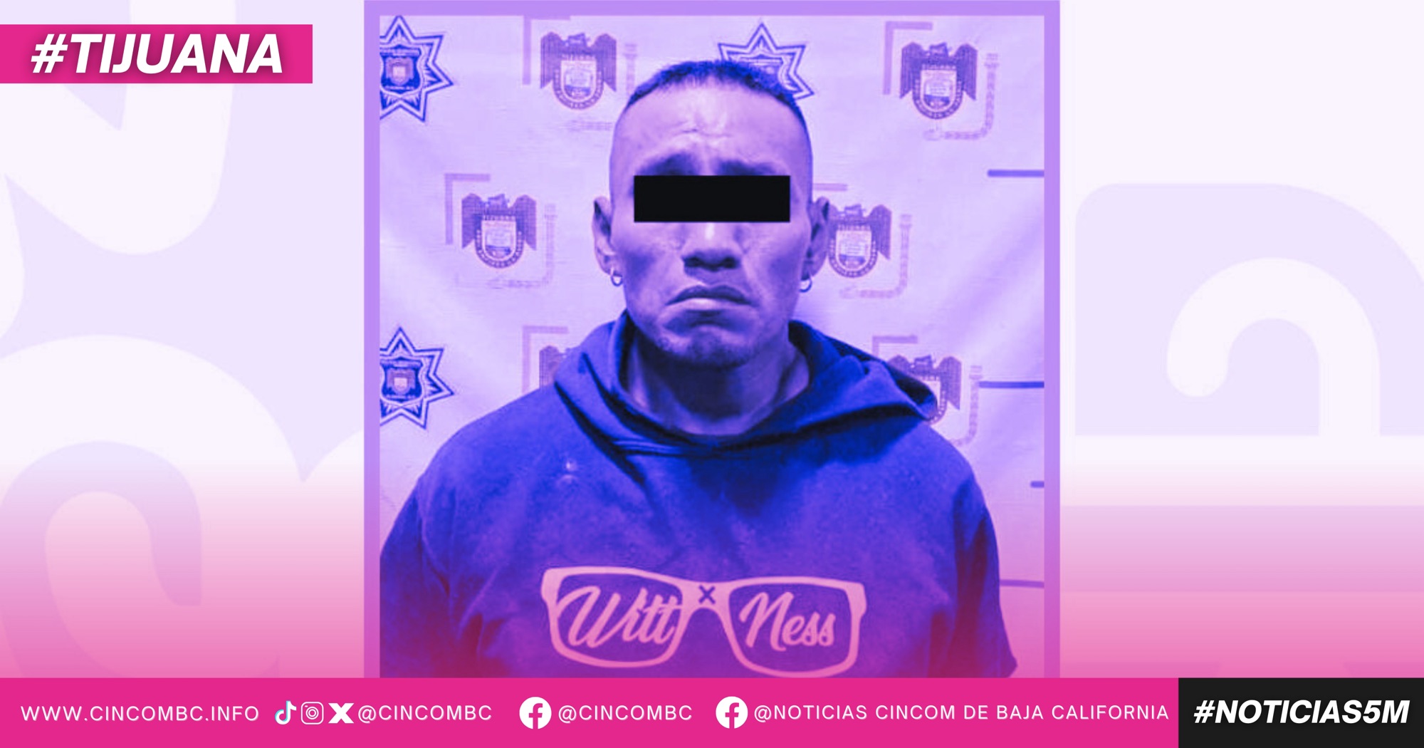 Arresta Policía Municipal a un hombre tras hallazgo de narcomanta en la colonia Zona Norte