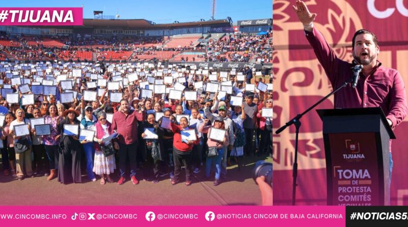 Toma protesta Ismael Burgueño a representantes de mil 91 comités vecinales de Tijuana