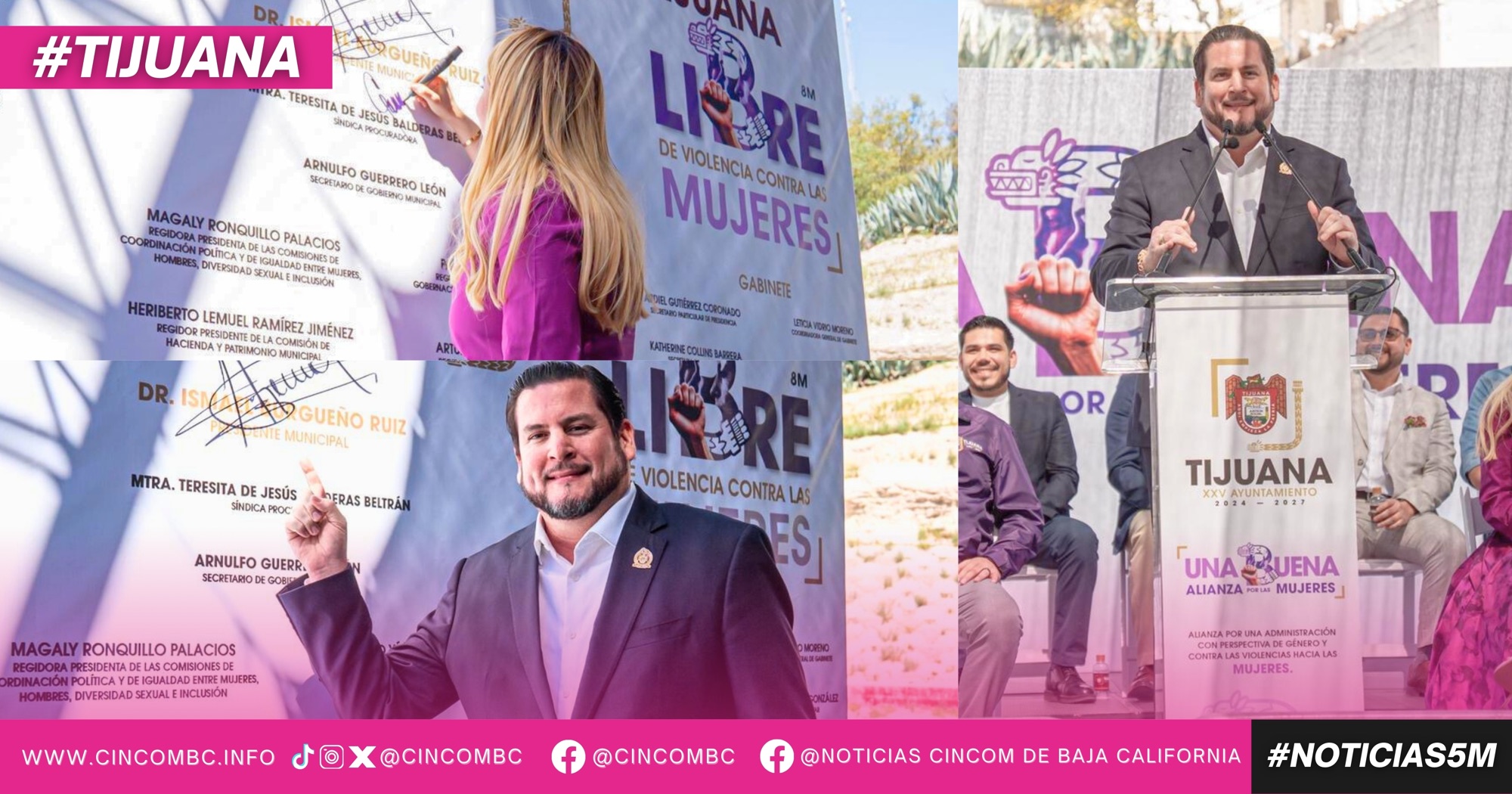 Firma Ismael Burgueño Alianza por una Tijuana Libre de Violencia contra las Mujeres