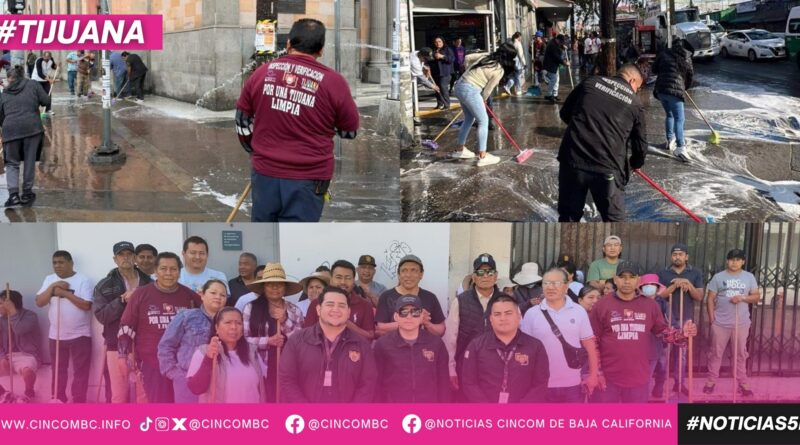 Realiza Gobierno Municipal de Tijuana jornada de limpieza en Zona Centro