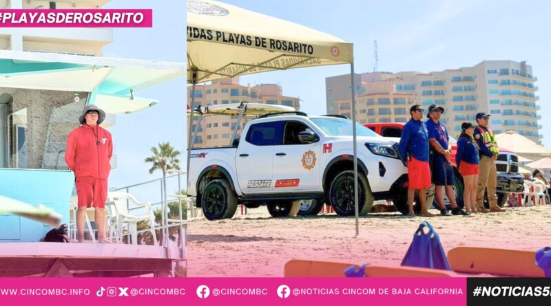 Refuerza el 10° Ayuntamiento de Playas de Rosarito vigilancia en playas ante alta afluencia de personas Refuerza el 10° Ayuntamiento de Playas de Rosarito vigilancia en playas ante alta afluencia de personas