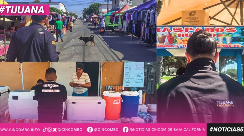 Realiza XXV Ayuntamiento de Tijuana operativo de inspección a comercio ambulante en la Zona Este