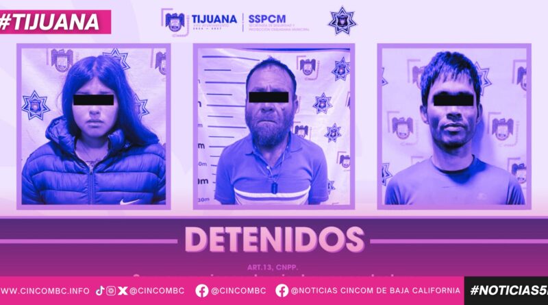 Captura Policía Municipal a tres personas con órdenes de aprehensión por delitos contra la salud