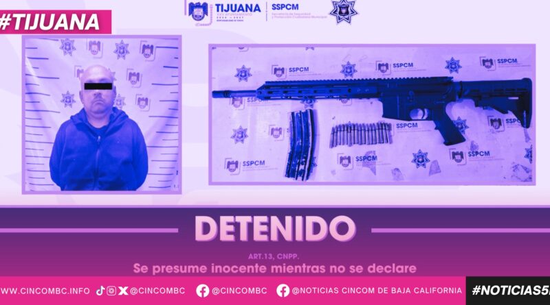 Decomisa Policía Municipal arma tipo fusil y asegura a presunto responsable de robos con violencia Decomisa Policía Municipal arma tipo fusil y asegura a presunto responsable de robos con violencia