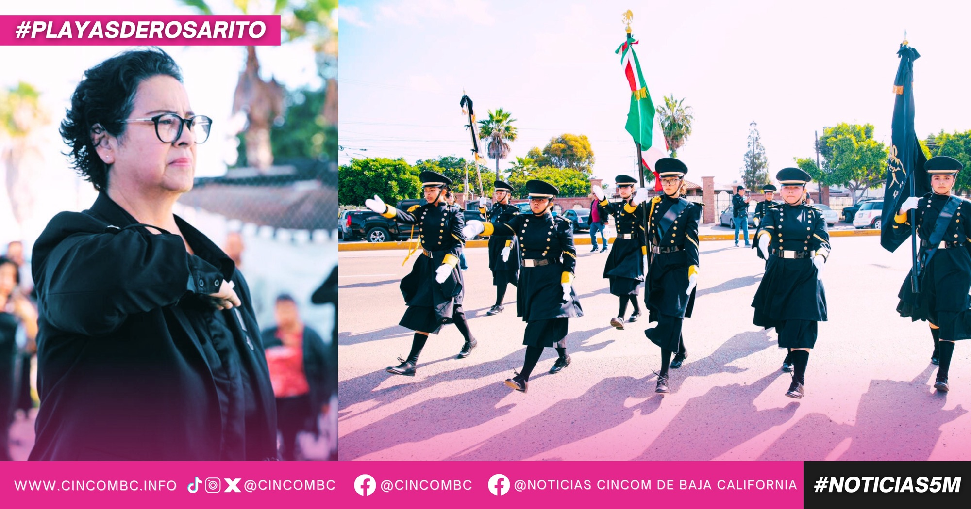 Encabeza la presidenta municipal Rocío Adame solemne acto de Incineración de Bandera en el marco del Día de la Bandera
