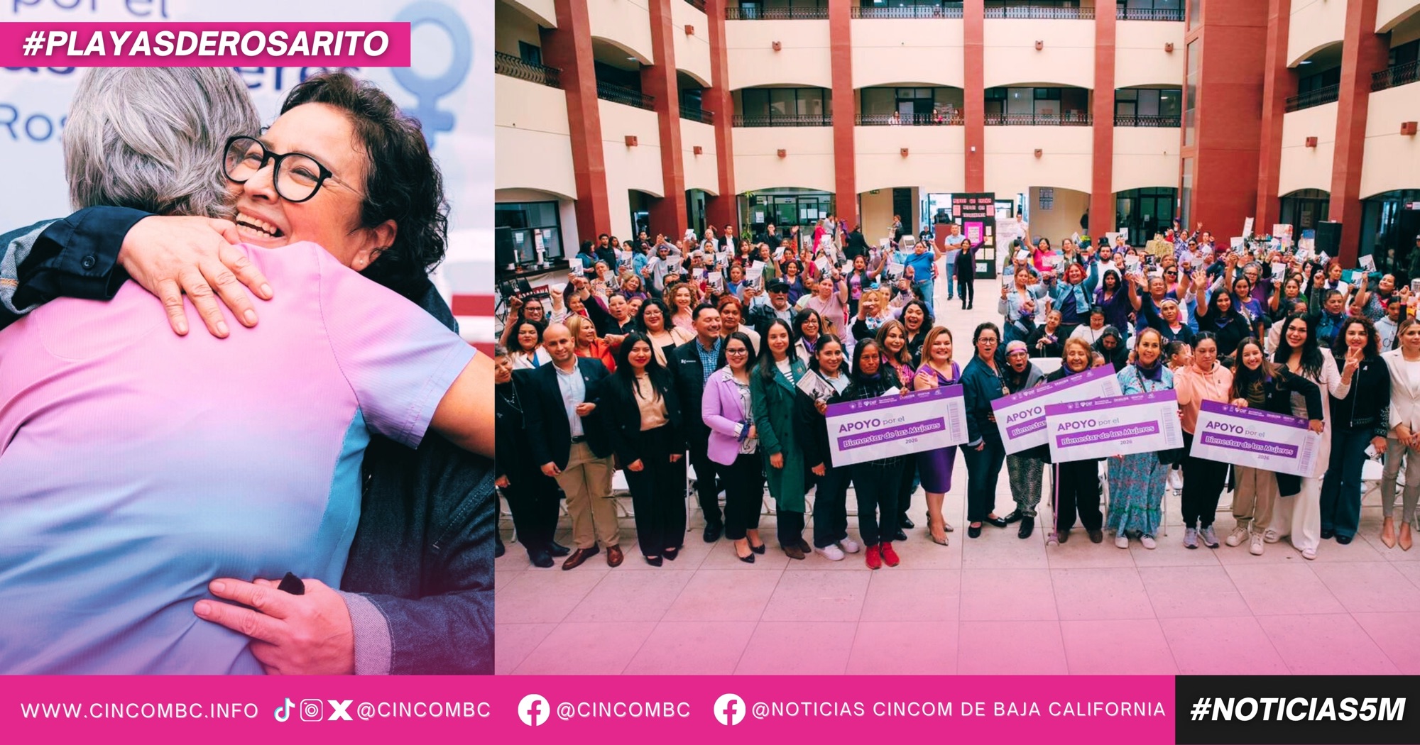 Gobierno de Playas de Rosarito entrega apoyos económicos a mujeres en el marco del Día Internacional de la Mujer