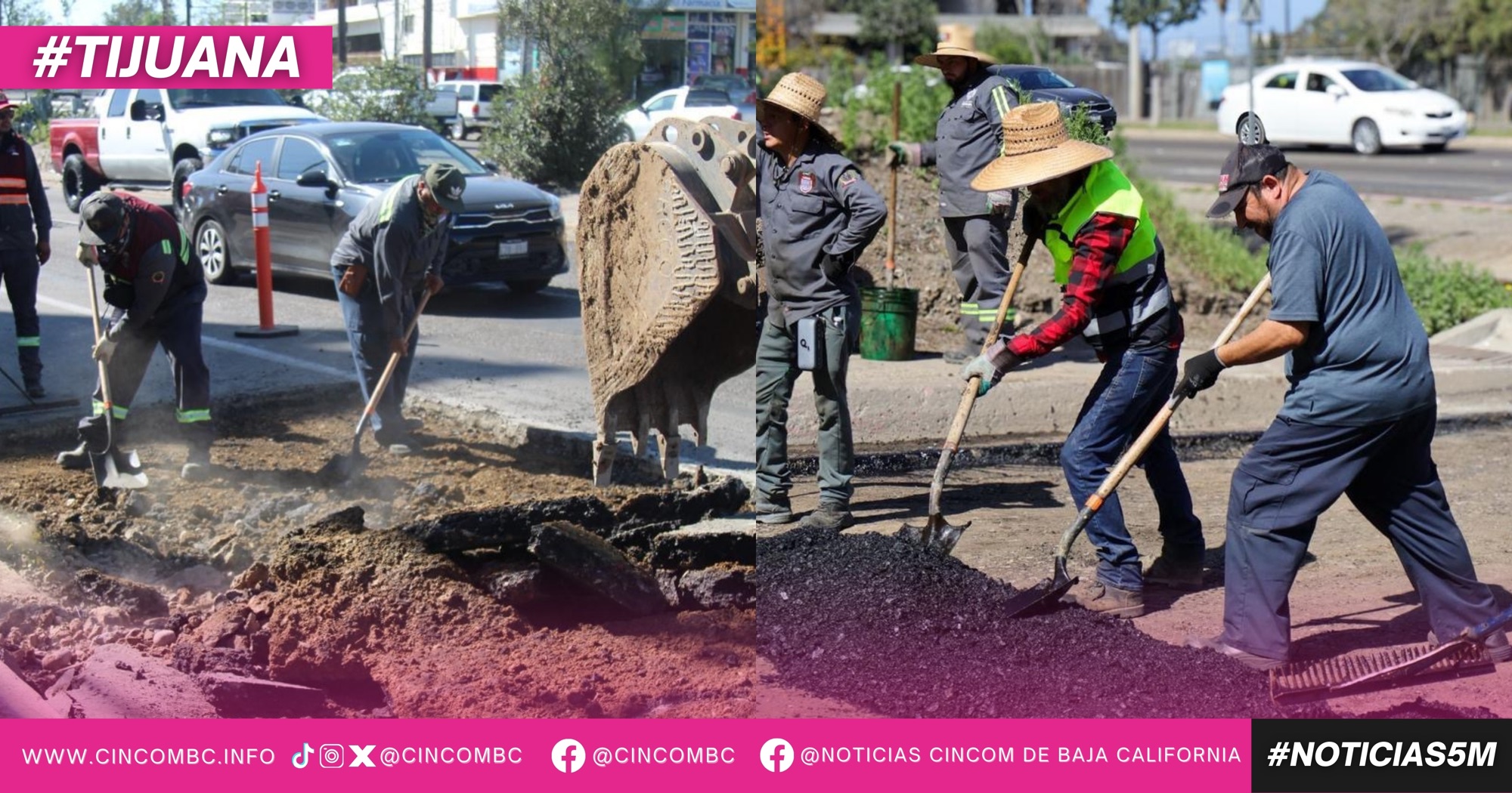 Avanza XXV Ayuntamiento de Tijuana con programa de bacheo en distintas delegaciones de la ciudad