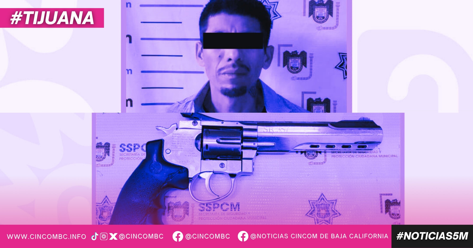 Asegura Policía Municipal a sujeto por lesiones y portación de arma de fuego en Natura