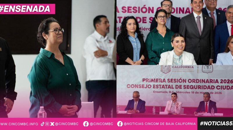 Participa alcaldesa de Playas de Rosarito en sesión del Consejo Estatal de Seguridad Ciudadana