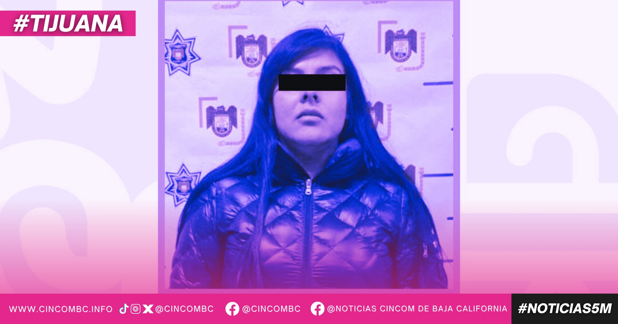 Asegura Policía Municipal de Tijuana a mujer por el delito de lesiones en la colonia Rancho La Higuerita