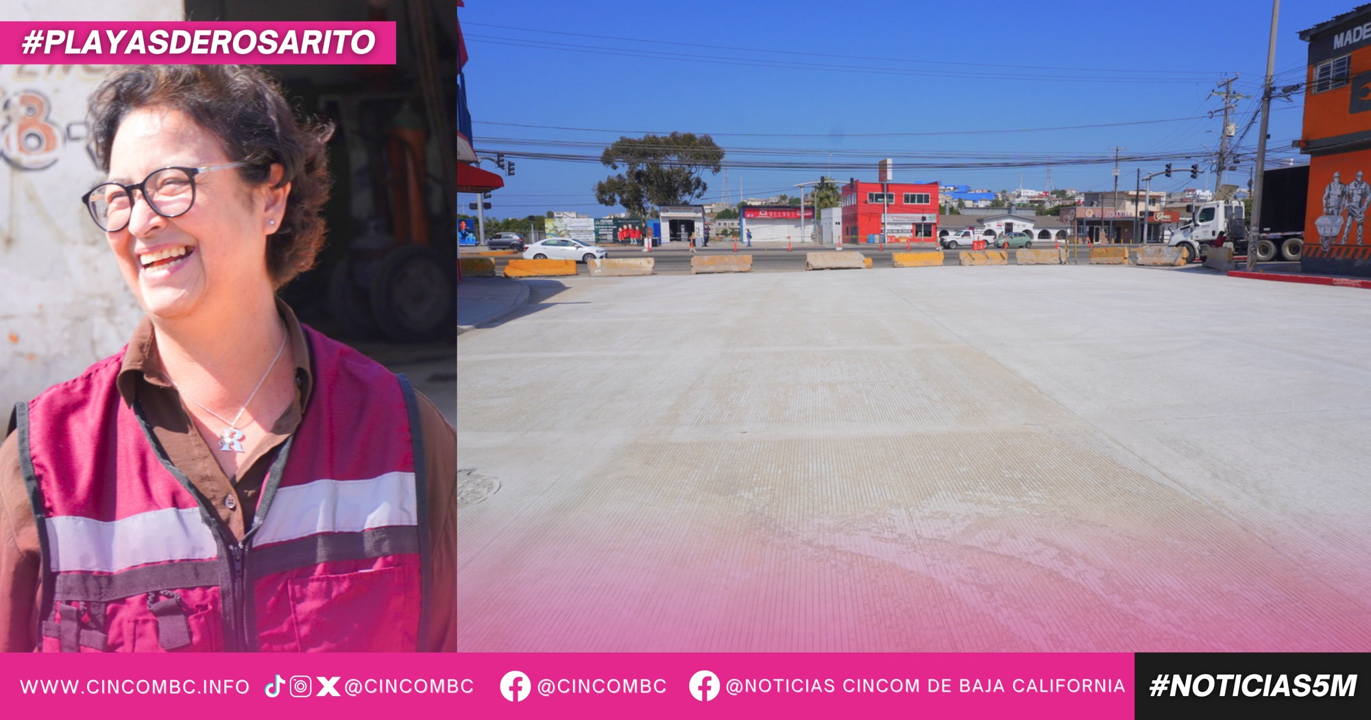 Gobierno de Playas de Rosarito reabre circulación en el bulevar Sharp tras rehabilitación integral de la vialidad