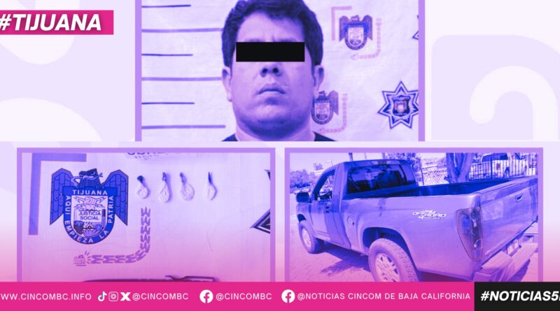 Asegura Policía Municipal de Tijuana a persona en posesión de sustancias prohibidas y su presunta responsabilidad en caso de intento de trafico de personas