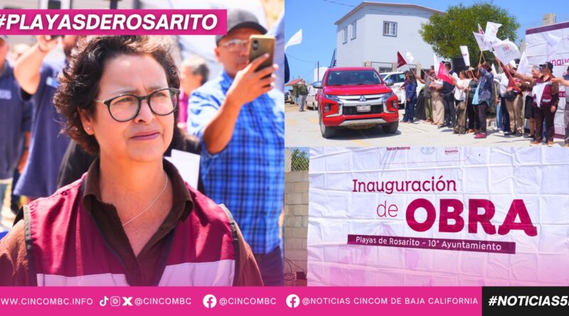 Encabeza Gobierno de Playas de Rosarito entrega de obra de pavimentación en beneficio de la colonia Aztlán