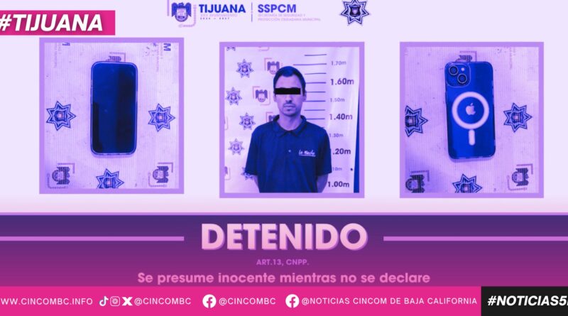 Asegura Policía de Tijuana a presunto responsable del delito de allanamiento de morada y robo