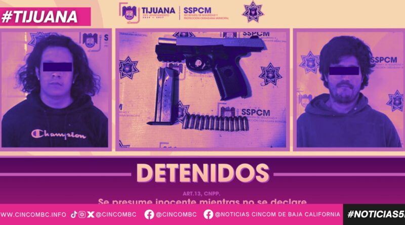 Detiene SSPCM a dos hombres tras ataque armado y asegura arma de fuego en operativo coordinado