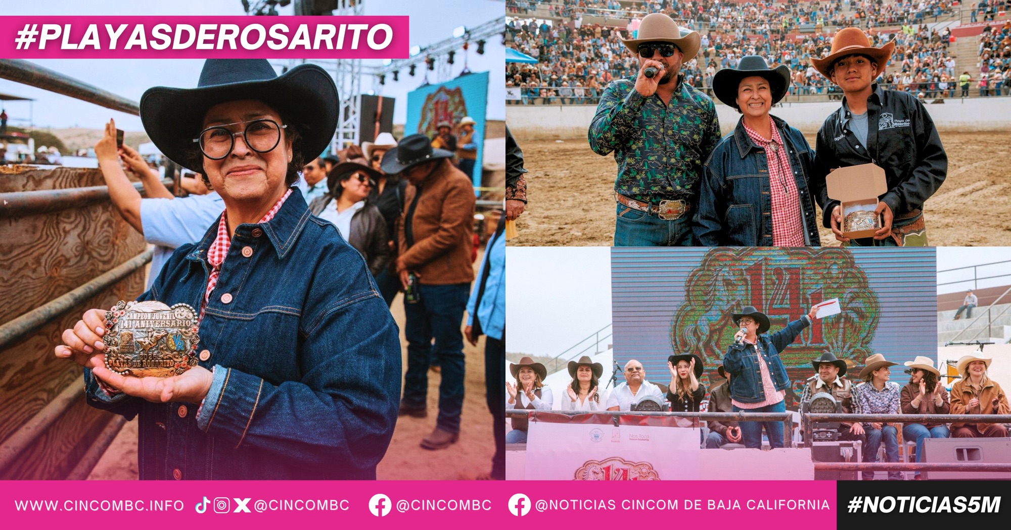 Encabeza alcaldesa Rocío Adame emotiva celebración por el 141 Aniversario de la Fundación de Playas de Rosarito