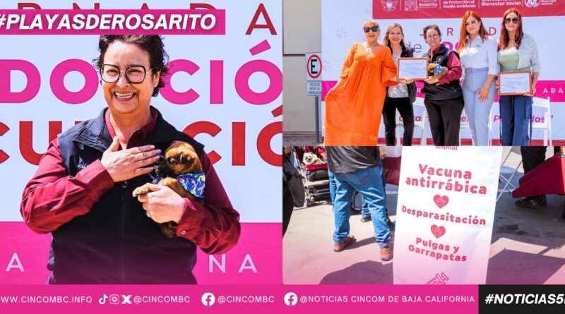 Impulsa Gobierno de Playas de Rosarito la adopción responsable y el bienestar animal