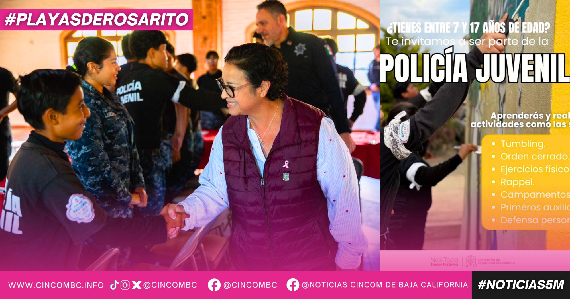 Invita Gobierno de Playas de Rosarito a integrarse al programa Policía Juvenil