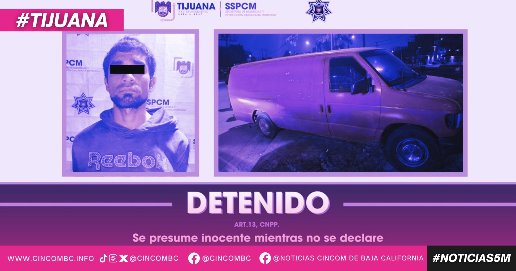 Detiene SSPCM a hombre por robo de vehículo; contaba con orden de aprehensión activa