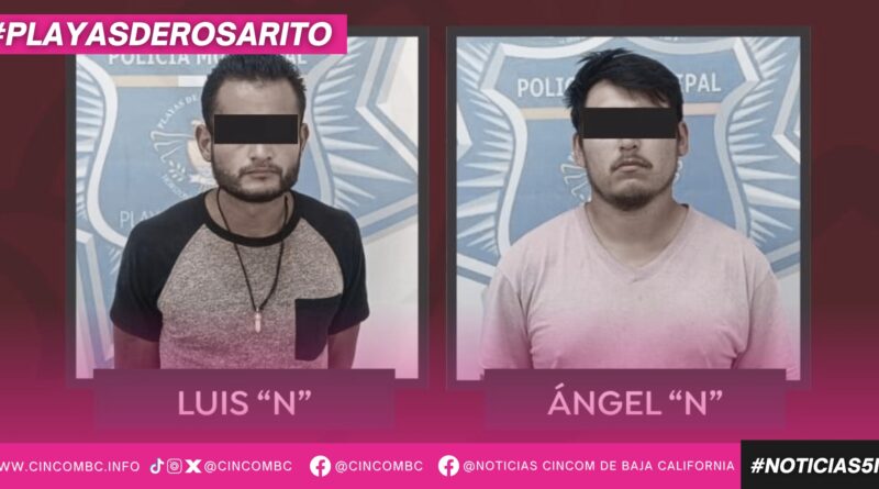 Policía Municipal detuvo a dos hombres por reporte de vehículo robado