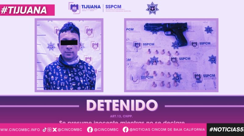 Arresta Policía Municipal a individuo por presunto narcomenudeo en Ejido Matamoros