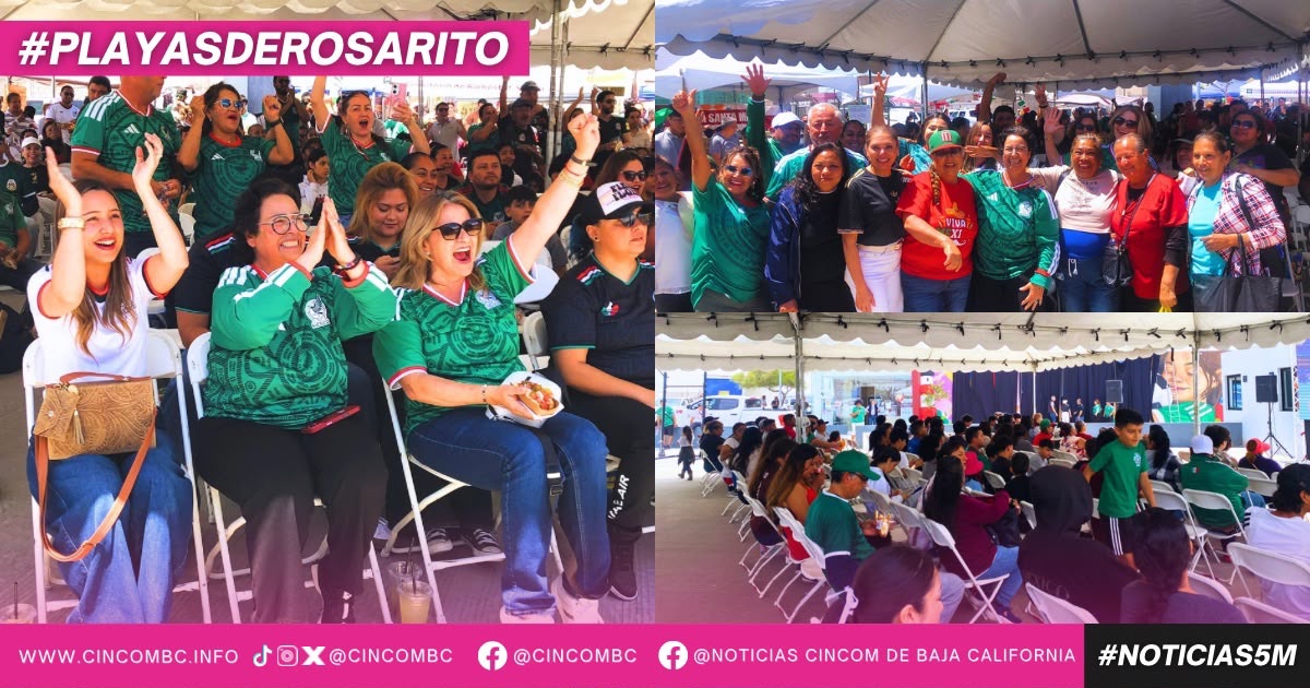 Éxito total en Rosarito: Gobierno Municipal reúne a cientos de familias para apoyar a México en el Mundial 2026